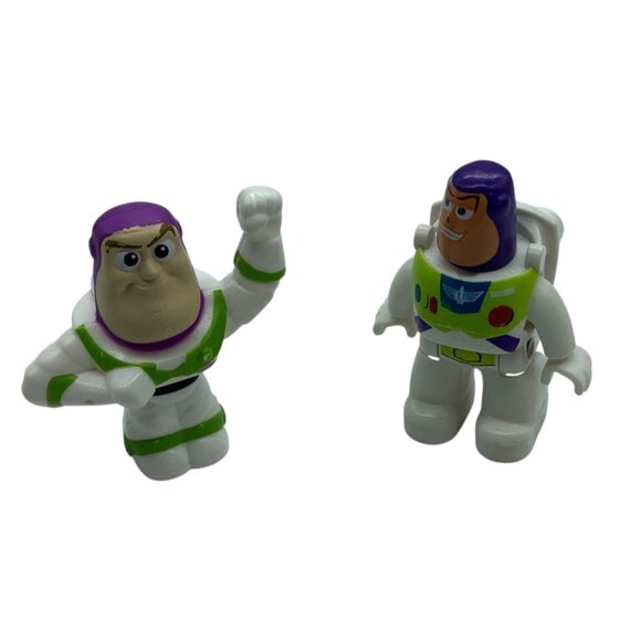 Disney Buzz Lightyear Mini Figures Set Of 2 Toy Story Cake Topper LEGO Duplo - Picture 1 of 8